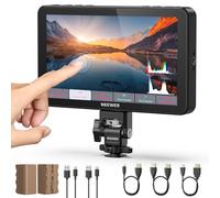 NEEWER 7" F700 Monitor Campo Cámara, Pantalla Táctil IPS 2000nit con LUT 3D, Entrada/Salida Bucle HDMI 4K con Peak Focus DSLR Video Assist HDR Waveform, Zapata Fría Mount, 2 Baterías NP-F750 y Cable