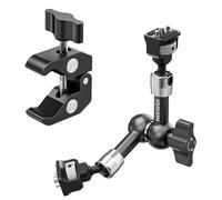 NEEWER 7" Magic Arm Clamp Mount Articulado Super Clamp Camera Monitor Mount con 1/4" 3/8" Pasador y Orificio de Localización ARRI para DSLR Luz Cámara de Acción Compatible con SmallRig Cage, ST07C