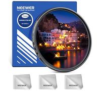 NEEWER 72mm Filtro Estrella Ajustable 4/8 Punto, Filtro Lente Cámara Starlight Starburst Pantalla Cruzada Giratoria Multicapa, Marco Metal & 3 Paño para Fotografía Nocturna, Joyería y Arquitectura