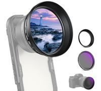NEEWER 72mm Filtro ND Variable con 77mm Parasol, ND2-32 Filtro Densidad Neutra Ajustable de 1 a 5 Paradas para NEEWER 85mm Teleobjetivode & 72mm Cámara Lentes, FL-99