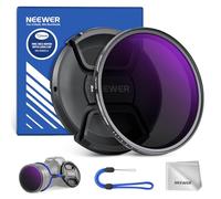 NEEWER 72mm Filtro ND Variable ND2-400 (1-9 Paradas) con Tapa de Lente, Cordón, Paño de Limpieza, Ajuste Preciso de Densidad Neutra, Vidrio Optico Multicapa Resistente a Huellas Dactilares y Rayones