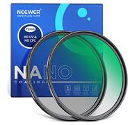 NEEWER 72mm Kit de Filtro de Lente UV CPL, Conjunto de Filtro de Lente de Polarizador Circular/Protección UV con Vidrio Óptico HD con Nano Revestimiento de 30 Capas/Marco de Aluminio Ultradelgado