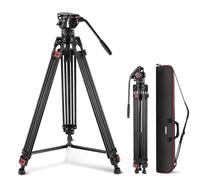 NEEWER 74" Trípode de Vídeo con Cabeza Fluida, QR Placa, Aluminio, TP74