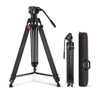 NEEWER 74" trípode de vídeo con Cabeza fluida,QR Placa Compatible con dji RS cardanes,Aluminio Resistente trípode cámara Profesional cámaras DSLR videocámaras,Carga máxima 17.6lb/8kg TP74
