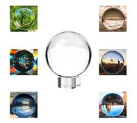 Neewer 80mm Boule en Crystal avec Embase de Crystal pour Feng Shui/Divination ou Décoration de Mariage/Maison/Bureau