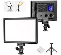 NEEWER 9" Panel Luz LED Videocámara, 4000mAh USB C Regulable Iluminación Suave para DSLR 3200K-5600K CRI95+ para Estudio Grabación Streaming, Mini Trípode Escritorio, Paño Limpieza, NL-116AI
