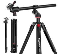 NEEWER Trípode Horizontal para cámara con Cabeza de Bola y Columna Central Flexible, Soporte de Viaje de Metal DSLR de 90 Pulgadas de Alto, Placa QR Tipo Arca y Patas invertidas, Carga máxima de 13.2