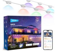 NEEWER 96ft Foco Exterior Permanentes para Decoración Hogar,Smart AI RGBCW Outside Eaves String Christmas Lighting con 60 LED Luces App Control 50+ Scenes IP65 Impermeable Compatible con Alexa,NR02