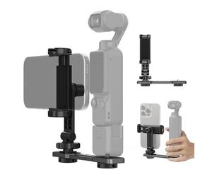NEEWER AC021 Soporte para Teléfono Compatible con dji Osmo Pocket 4 & 3 | Soporte Expansión para Teléfono Móvil, Rosca1/4", para Trípode/Barra Extensible, Zapata Fría para Mini Luz Vídeo, Micrófono