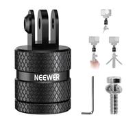 NEEWER Action Camera Trípode Montaje Adaptador Compatible con GoPro Hero 13 Go Pro 12 11 10 9 Black dji Osmo Action 5 Pro 4 3, 360° Giratorio 1/4"-20 a 3 Prong Mount para 1/4 Accesorio Estándar,GP-89