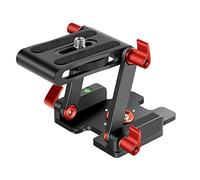 Neewer Actualizado Z-Flex Cabezal Inclinación Trípode Tipo Z con 4 Perillas Ajuste/Fijación, Placa Liberación Rápida y Nivel Burbuja para Cámaras Trípode/DSLR/Control Deslizante