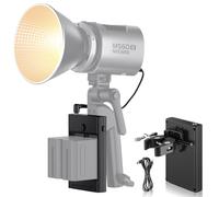 NEEWER Adaptador Convertidor Batería para Luz LED Vídeo con Clamp Pole Holder, Placa de Doble Canal Compatible con Sony npf Batería F970 F750, 5.5x2.5mm DC Cable, PS010E