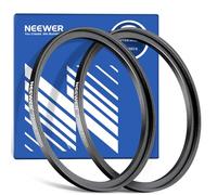 NEEWER Adaptador de anillo escalonado de 72-77 mm (paquete de 2) con paño de limpieza, anillo adaptador de filtro de lente de aleación de aluminio ultra delgado para lente de cámara de 72 mm para usar