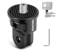 NEEWER Adaptador de Montaje para Cámara de Acción con Tornillo de 1/4" Aleación de Aluminio Compatible con GoPro Hero 13 12 Insta360 X4 X3 dji Osmo Pocket 3 Creator Combo Jaula para Teléfono, GP-7