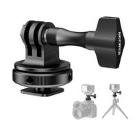 NEEWER Adaptador Montaje Zapata Fría para Cámara Acción Compatible con Accesorios GoPro Go Pro dji Insta360 AKASO, Montura Zapata Metal con Rosca 1/4" para Mini Trípode Selfie Stick, 180° Tilt, GP-63