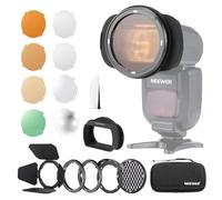 NEEWER Anillo Adaptador de Cabezal de Flash Cuadrado de Silicona con Cabezal Magnético Redondo de Flash, para Cabezal Cuadrado Speedlite Z880 Z760 NW700 NW620 NW635II TT560, CRM3