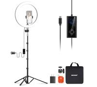 NEEWER - Anillo de luz LED de alta potencia de 12 pulgadas y 24 W para teléfono con soporte de 71 pulgadas, 2900K-7000K, entrada USB tipo C PD, CRI97+ 1810lux/0.5 m, 12 escenas para maquillaje en vivo