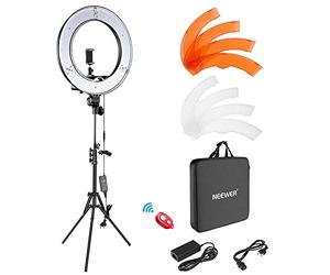 Neewer Anillo de Luz LED Regulable Iluminación Kit 48cm Exterior 52W 5500K Soporte de Luz Receptor para Teléfono Inteligente Youtube Autorretrato de Grabación