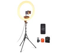 NEEWER - Anillo Luminoso Profesional con Soporte y Soporte para teléfono, 45,7 cm Ultra Fino, 45 W 2900 K-7000 K TLCI98, Disparador Remoto y Control por aplicación, iluminación más Suave para