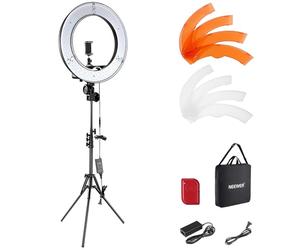 NEEWER Aro de Luz con Trípode: 48cm 55W 5600K Regulable LED Anillo de Luz con Soporte para Móvil, Luz Fotografía Ring Light para Cámara Profesional, Luz Selfie para TikTok/Youtube/Peluquería