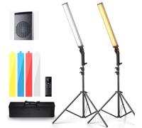 NEEWER Barra de Luz de Vídeo LED Mejorada y Kit de Control Remoto 2,4G, 2 Paquete de Luces Regulables 3200K ~ 5600K CRI97+ con Soportes/Filtros/Bolsa para Youtube Vídeo Fotografía Juegos, BH20B ULTRA