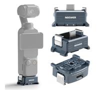 NEEWER Base Adaptador de Carga Compatible con dji Osmo Pocket 4 & Pocket 3 Gimbal, Carga Tipo C con Rosca de 1/4 Pulgadas Tipo Cola de Milano, Dedos Plegables magnéticos para trípode y Accesorios