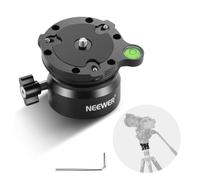 NEEWER Base de nivelación de trípode (60 mm) nivelador de cámara, placa de cabeza de trípode de ajuste de aluminio con inclinación de -15°/+15°, nivel de burbuja, tornillo de 1/4 pulgadas 3/8 pulgadas