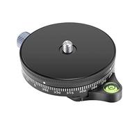 Neewer Base panorámica panorámica para cámara con Placa de Estilo, Tornillo de 3/8 Pulgadas, aleación de Aluminio, Cabeza de trípode con Nivel de Burbuja para trípode monopié cámaras DSLR, Capacidad