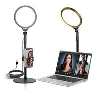 NEEWER Basic 7" Kit Luz Selfie Teléfono Escritorio, 10W 3000k-6500K Luz Anillo Pantalla Completa Regulable con Soporte y Soporte Teléfono para Videoconferencia,Selfie,Vlog,Maquillaje,Transmisión, R06