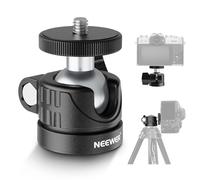 NEEWER BASIC Mini cabeza de bola,cabezal de trípode portátil adaptador de cámara montaje tornillo de 1/4" para DSLR Acción Cam Teléfono LED Luz Anillo Monopie Control deslizante, 4,4lb Max Charge,360°