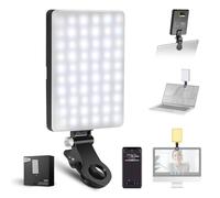 NEEWER Basic VL67B Luz Selfie Móvil y App Control, Bicolor CRI97 2000mAh Luz de Relleno para iPhone con Cold Shoe Mount, Delantero y Trasero Clip para Vlog, Live Stream, Maquillaje y Videoconferencia