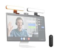 NEEWER BÁSICO 12W Barra Luz Monitor Dual con Soportes, Lámpara LED Escritorio para Oficina en Casa Luz Videoconferencia Ordenador Laptop Webcam Zoom Transmisión, Bicolor, Remoto/Táctil Regulable, L10
