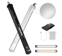 NEEWER BÁSICO 21W Tubo Luz LED Manual 35.5"/90cm, Iluminación Video Inflable Bicolor Portátil TPU, 2700-6500K 1300Lux 12 Efectos CRI95 2500mAh Batería, para Fotografía Estudio Grabación, GC21B