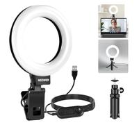 NEEWER Básico 5" Anillo de Luz con Clip y Mini Trípode, Kit de Luz con Trípode de Mesa para Teléfono, Portátil, Monitor, Videoconferencia, Selfie,Vlog,Maquillaje,Transmisión en Vivo,Grabación, BR60