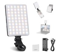 NEEWER BÁSICO Clip on Luz LED Selfies Compatible con iPhone, Recargable 2000mAh, con Soporte Teléfono Paño Limpieza, Luz Relleno para Webcam Laptop Zoom Videoconferencia Grabación Maquillaje, NL-60AI