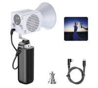 Neewer Básico Empuñadura de Batería para Luz Video COB Portátil HS60B, 5000mAh 74Wh 100W PD Carga Rápida 14.8V/10A Salida DC, Soporte de Luz de Foto Portátil para Grabación en Exteriores, PH74E