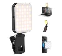 NEEWER Básico Luz Magnética Selfie Compatible con MagSafe iPhone 16 15 Pro Max Plus, Luz Relleno Luz Videoconferencia Clip on para Portátil Zoom Llamada Transmisión en Vivo Grabación Exterior, BL48B