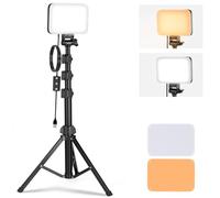 NEEWER Básico Panel Luz Vídeo LED Kit, Bicolor Estudio Luz Portátil Regulables con Soporte para Trípode y Filtros, 3200K~5600K CRI 95 750lux para Fotografía, Grabación, Transmisión en Vivo, BP66
