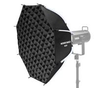 NEEWER BÁSICO Softbox Octagonal Kit para Fotografía Estudio Grabación Video Streaming, 25.6"/65cm Montura Bowen Liberación Rápida Softbox/Grid/Difusores Luz/Bolsa para Flash Strobe Luz Continua,NS33P