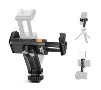 NEEWER Básico Soporte de Trípode Movil con Rosca 1/4" y Zapata Fría, 2.36"-3.54"/6-9cm 360° Giratorio Cámara Abrazadera Teléfono para iPhone 16 15 14 13 12 11 Pro MAX X XR Samsung S24 Ultra, SP-10