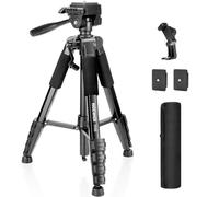 NEEWER BÁSICO Trípode Cámara, 71'' Trípode con Soporte Móvil Montaje Compatible con iPhone para Grabación Vídeo, Soporte Viaje Portátil Ligero Profesional Aluminio con 3 Way Pan Tilt Head, TP55