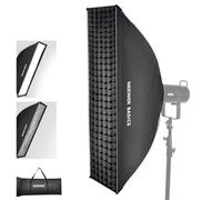 NEEWER Basics 12" x 47" Softbox,Caja de luz con Montura Bowens con difusores de luz/Rejilla/Bolsa, Compatible con Aputure 150c,Godox SL60w NEEWER FS300C FS230C FS150B HB80C CB200C Q6 Q300,NS61P