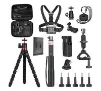 NEEWER 16 en 1 Accesorios Kit Compatible con dji OSMO Pocket 3 Creator Combo,Mini Trípode Selfie Palo Correa Pecho Adaptador Extensión Magnético Montaje Cuello Montañismo Ciclismo Dual CAM Vlog,GP-52