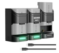 NEEWER Basics 3 Canales USB Cargador Batería Cámara para LP-E6 LP-E6N LP-E6NH LP-E6P, 36W PD Carga Rápida, Cargar 3 Baterías en 2h, Compatible con Canon EOS R6 III R5 II R6II R5 R6 5D IV, NW-P3