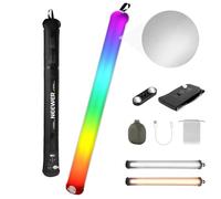 NEEWER Básico 30W Tubo Luz RGB Portátil 35.5"/90cm, Luz inflable TPU 5000 mAh Tipo C 45W Entrada/30W Salida, 3000lux, 17 Efectos, 2700-6500K, CRI95, para Foto Estudio y Grabación, GC30C