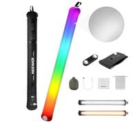 NEEWER Basics 30W Tubo Luz RGB Mano 35,5"/90cm, Iluminación Inflable Portátil TPU, 3000Lux 2700-6500K CRI95 5000mAh Tipo C 45W Entrada/30W para Estudio Fotografía Grabación Video Streaming, GC30C