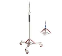 NEEWER Basics 4,3-10ft Fotografía Soporte Luz con Ruedas,100% Acero Inoxidable Resistente Heavy Duty Tripod Stand para Aro Luz LED Strobe Vídeo Monoluz, Softbox Reflector, 66lb 30kg Carga Máx, SC305B