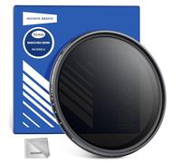 NEEWER Basics 55mm Variable ND Filter, ND2-400 1-9 Stops Reducción Luz Filtro Densidad Neutra Variable Giratorio con Revestimiento Antihuellas, Marco Delgado para Objetivos Cámara