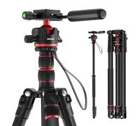 NEEWER 77" Trípode Monopié Cámara con 360° Cabezal Bola y Placa QR Tipo Arca, Trípode Video DSLR Viaje Ligero y Compacto Aluminio con Patas Reversibles y Eje Central Invertido, Carga Máx 13lb, TP08