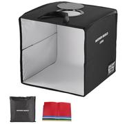 NEEWER Basics Bicolor Fotografía Estudio Caja Luz Light Box, 12"x12"x12" Plegable Booth Shooting Tent con 6 Color Fondos, 120 Leds CRI95+ Dimmable para Fotografía Joyería Electrónica Alimentos, LB30B